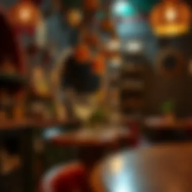 Cultural Decor Elements Cultural elements in bar decor at Meena Bazaar