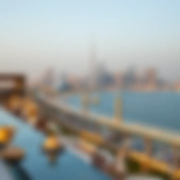 Scenic view of the Dubai skyline from Orla Dubai