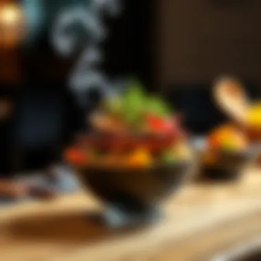 Culinary Innovation in Fusion Cuisine Innovative fusion dish combining Japanese and local flavors