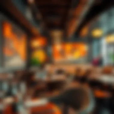 Vibrant Dining Atmosphere Stylish dining setting with vibrant decor