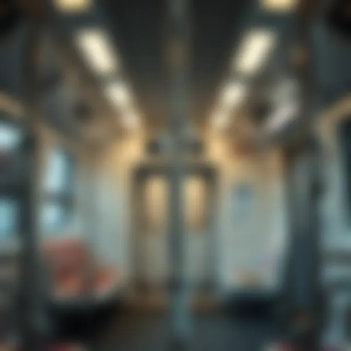 Interior of a modern Dubai Metro train