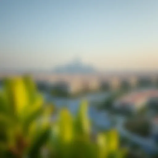 Panoramic view of Remraam community showcasing residential buildings and green spaces