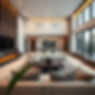 Trendy living room in a Dubai villa