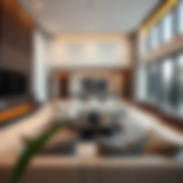 Trendy living room in a Dubai villa