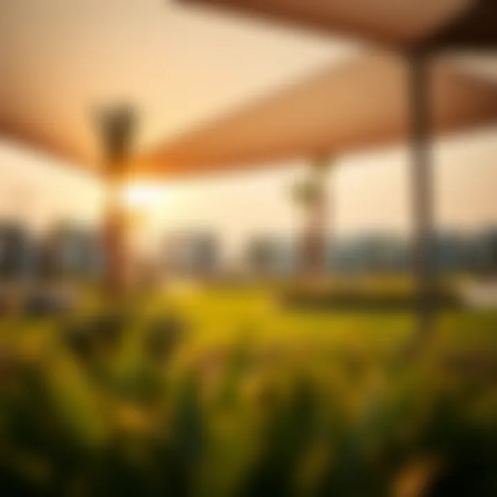 Community Park Amenities Modern amenities in a community park