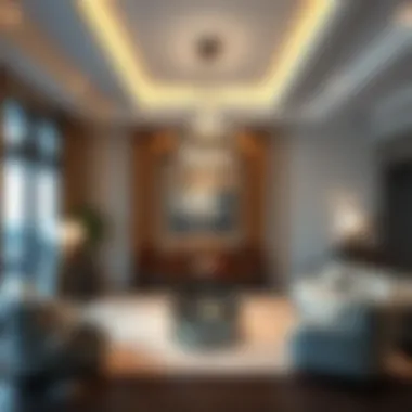 Opulent living room interior illustrating the essence of tranquil luxury