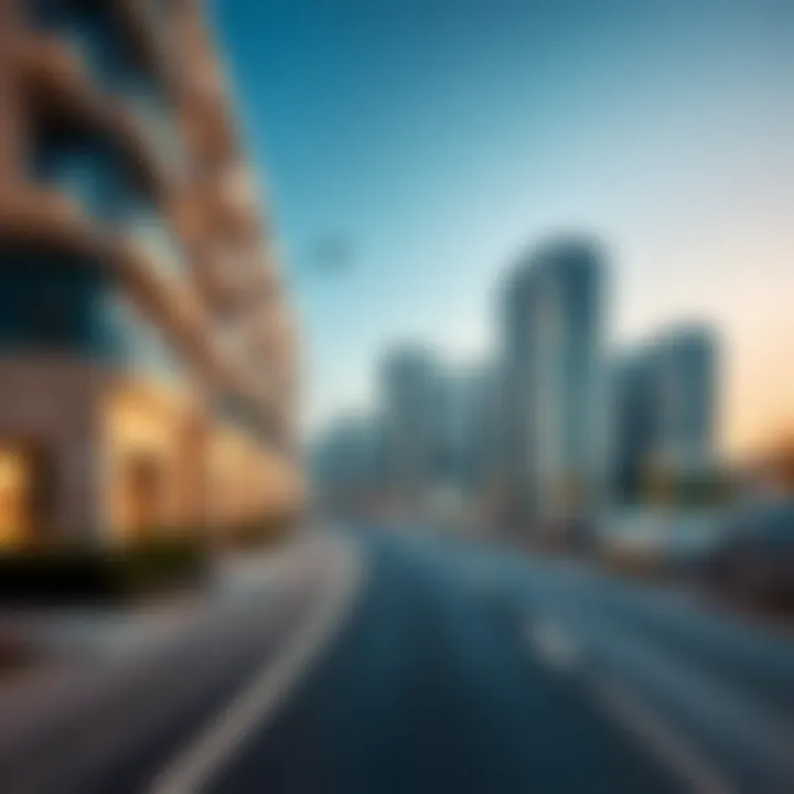 Modern Developments on شارع دبي العين Modern residential developments lining شارع دبي العين