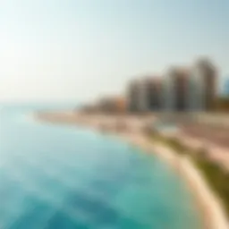 A picturesque view of شاطى البطين showcasing the sandy beach and azure waters