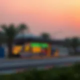 Silicon Oasis Metro Station exterior