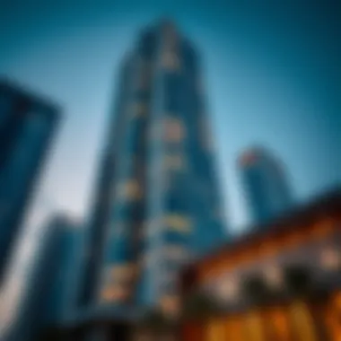 Innovative Architectural Design Architectural details highlighting the innovative design of a business tower