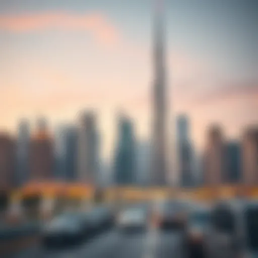 Dubai's Skyline and Single Business Towers Stunning skyline featuring Dubai's iconic single business towers