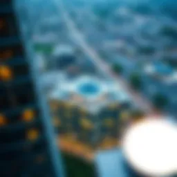 Aerial view of STARZ by Danube Tower showcasing modern architecture
