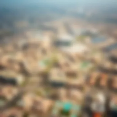 Overview of Mohammed Bin Zayed City Aerial view of Mohammed Bin Zayed City highlighting residential areas