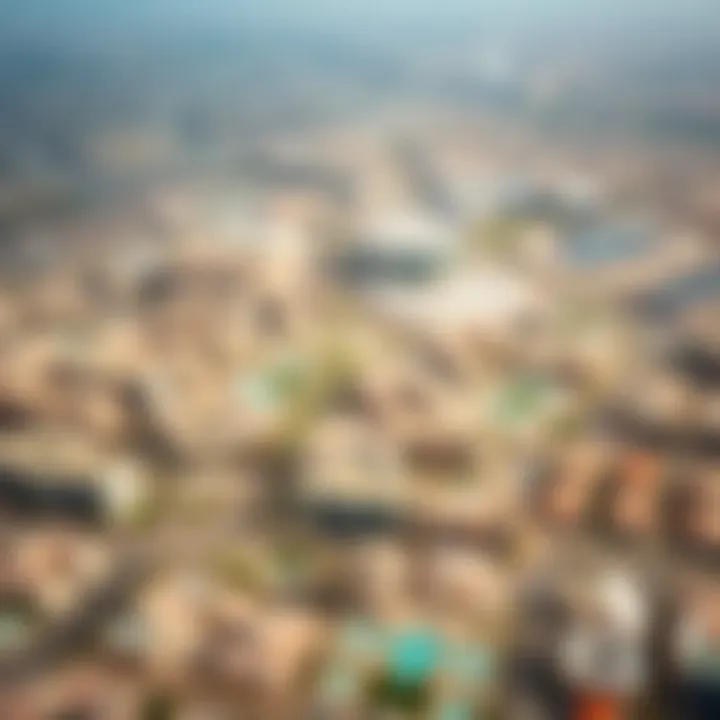 Overview of Mohammed Bin Zayed City Aerial view of Mohammed Bin Zayed City highlighting residential areas