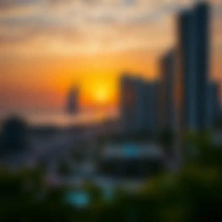 Serene sunset view at JBR enhancing the cinematic experience