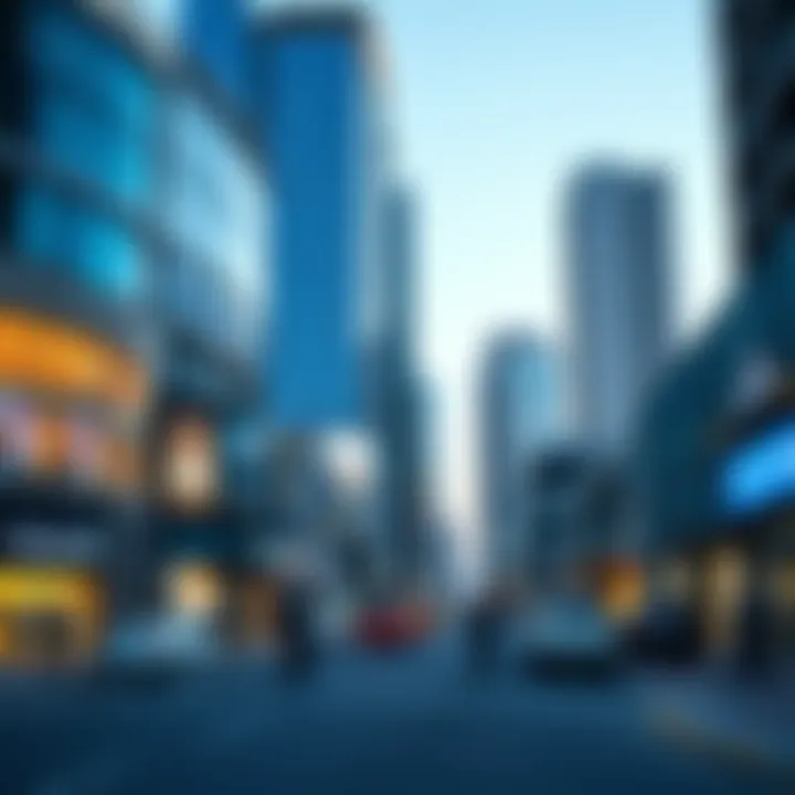 Commercial district in Al Nahda illustrating the dynamic business environment