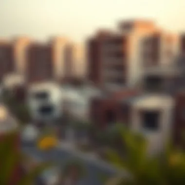 Modern residential buildings in Al Nahda representing diverse property options