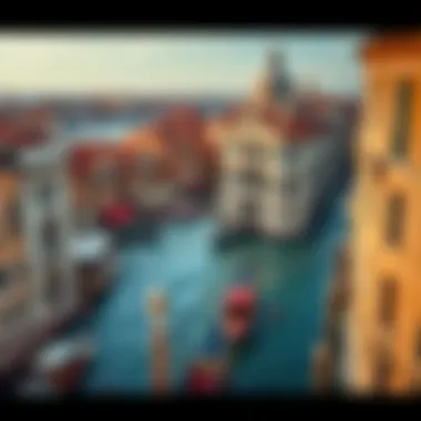Venice: A Timeless City of Canals Aerial view of Venice's historic canals and architecture