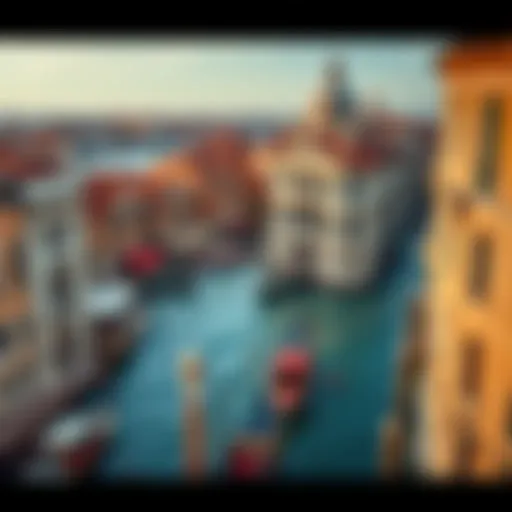 Venice: A Timeless City of Canals Aerial view of Venice's historic canals and architecture