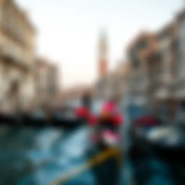 Tradition Meets Luxury: Venice and Dubai Cultural contrast between traditional Venetian gondolas and Dubai's luxury yachts