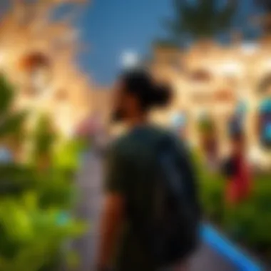 Visitors enjoying the immersive experience at Dubai Garden Glow