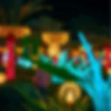 Vibrant light installations at Dubai Garden Glow