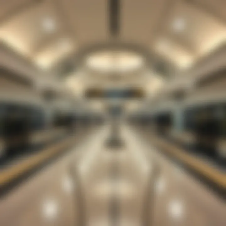 Interior perspective of the station highlighting passenger flow and design