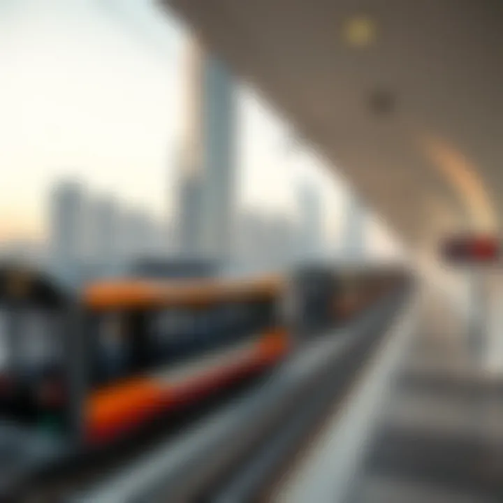 Visual representation of nearby real estate developments influenced by the metro station