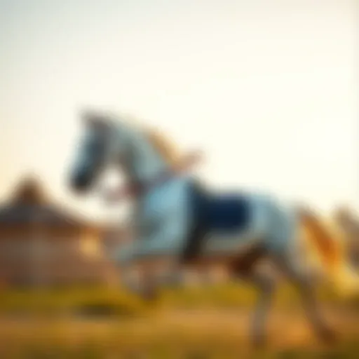 Arabian Horse Galloping Majestic Arabian horse in full gallop showcasing its beauty