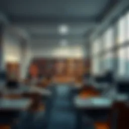 Modern classroom environment in a British school in Dubai