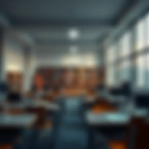 Modern classroom environment in a British school in Dubai