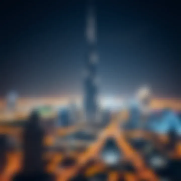 A breathtaking view of the Burj Khalifa towering over Dubai's skyline