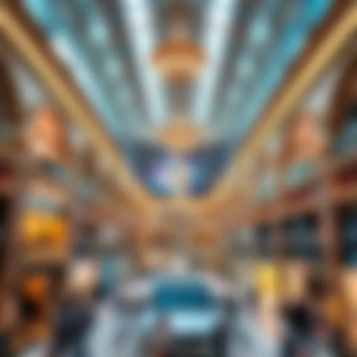 The luxurious interiors of the Dubai Mall showcasing its opulence