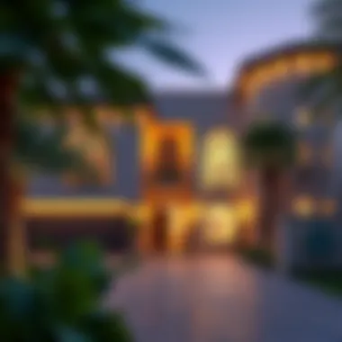 Stunning Rabdan Property Exterior Luxurious exterior view of Rabdan property in Dubai