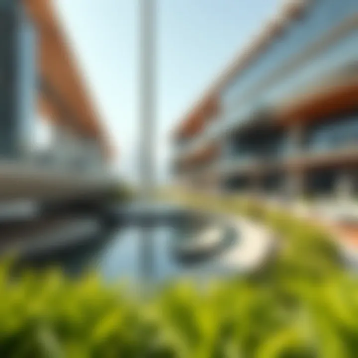 Sustainable Features of Expo City Valley Sustainable infrastructure within Expo City Valley highlighting green spaces and eco-friendly designs.