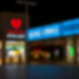 Vibrant storefronts in Festival City Mall