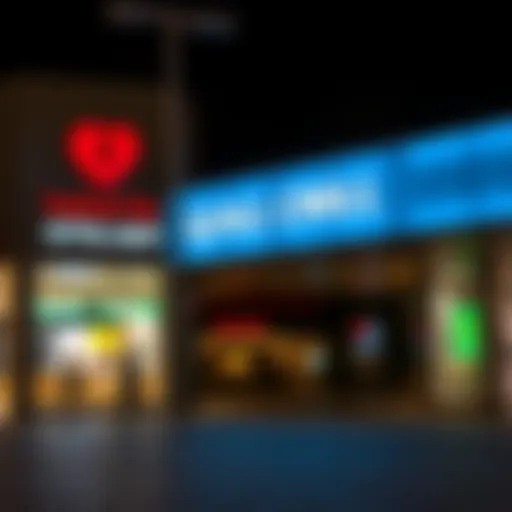 Vibrant storefronts in Festival City Mall