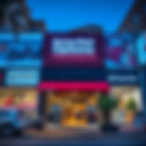 A vibrant storefront in Al Barsha showcasing diverse retail options.