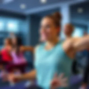 Group fitness class in session at Fitness First BurJuman Centre