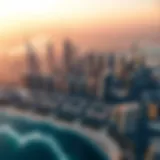 Aerial view of Dubai's skyline showcasing luxury properties