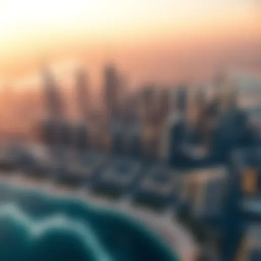Aerial view of Dubai's skyline showcasing luxury properties
