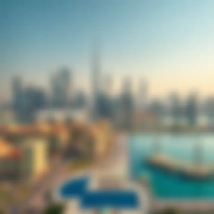 Scenic view of Dubai skyline from the hotel