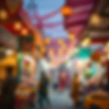 A festive market scene during Diwali in UAE