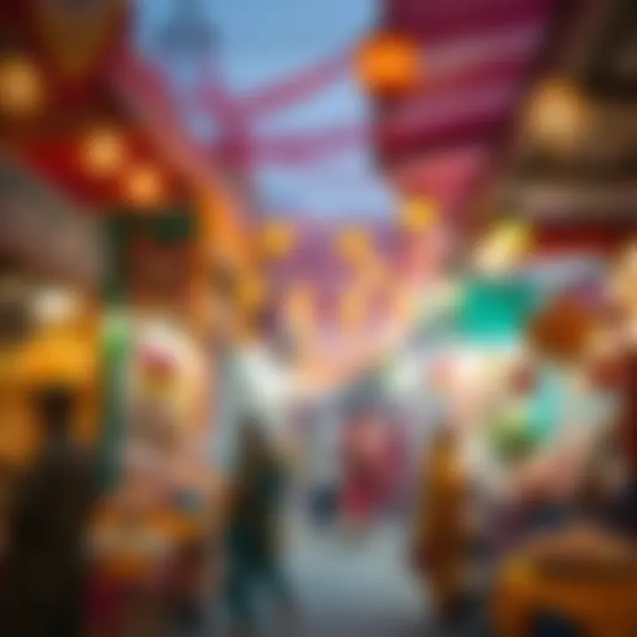 A festive market scene during Diwali in UAE