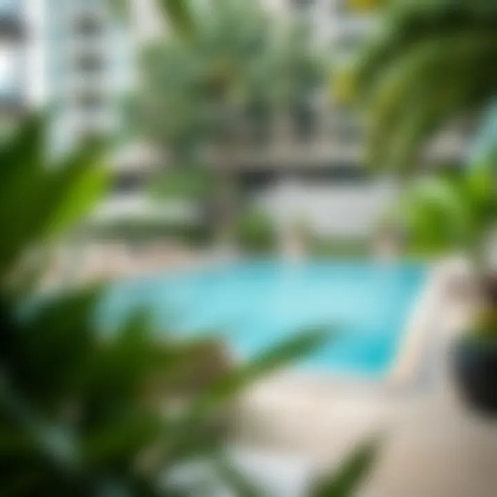 Serene Pool Area at Hyatt Regency Creek Heights Relaxing pool area surrounded by lush greenery at Hyatt Regency Creek Heights