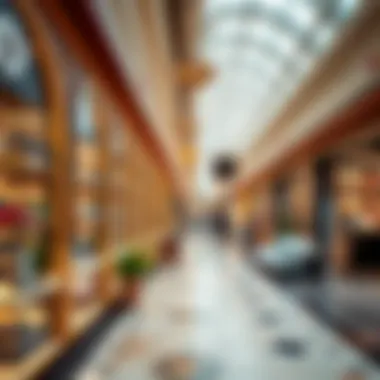 Unique boutiques offering exclusive products in a themed zone