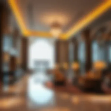 Elegant lobby interior showcasing luxury and hospitality