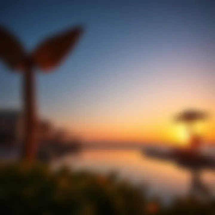 Stunning sunset over the Intercontinental Al Aqah resort