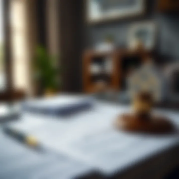 Legal documents and contracts on a desk symbolizing property acquisition