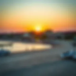 Panoramic view of Khorfakkan Beach at sunset